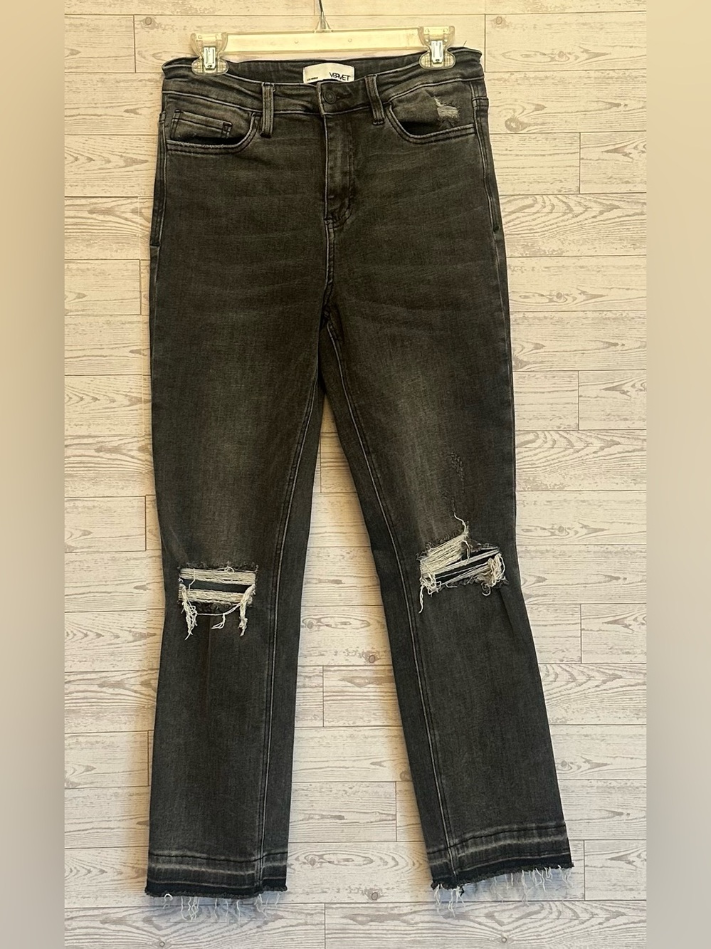 VERVET Thrills High Rise Released Hem Straight Jeans 28 - Picture 3 of 9